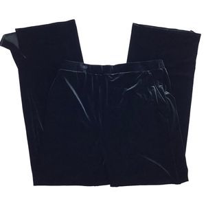 VS-Sport Velvet Straight Leg Pants Women’s L Pockets Elastic High Waist Rise